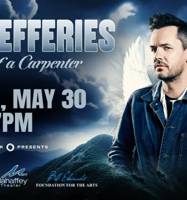 Jim Jefferies comedian in St. Pete event flyer poster.