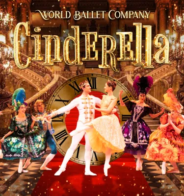 Cinderella ballet show event flyer poster.