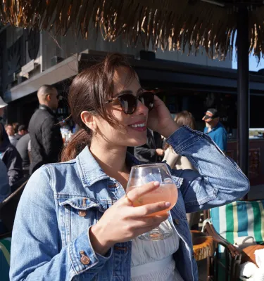 girl holding drink