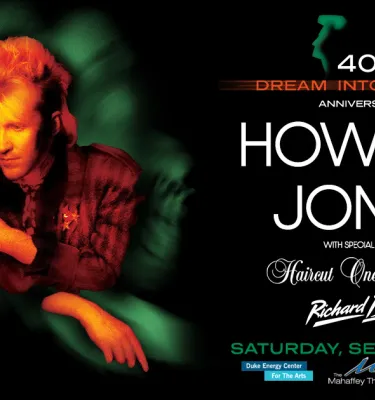 Musician Howard Jones 40th Anniversary Tour event flyer poster.