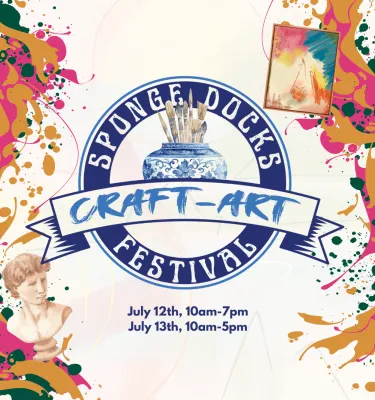 Sponge Docks Craft Art Festival event flyer poster.