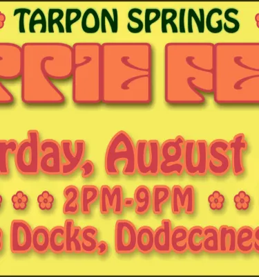 Tarpon Springs Hippie Fest 2025 event flyer poster.