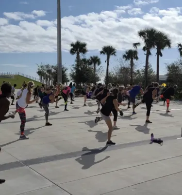 Fitness Class on the St. Pete Pier.