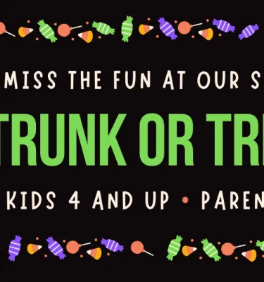 Trunk or Treat St. Pete event flyer poster.