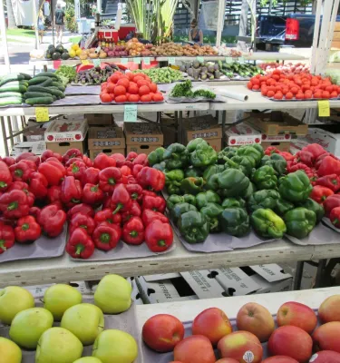 Gulfport Tuesday Market featuring fresh produce.