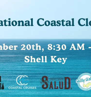 International Coastal Clean-Up event flyer poster.