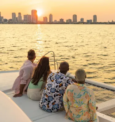Meeting excursion on a catamaran