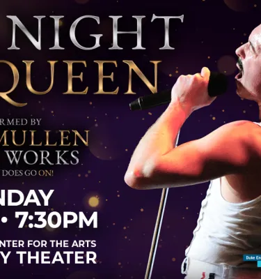 One Night of Queen event flyer poster.