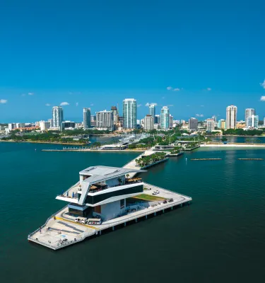 downtown St. Pete Pier drone shot