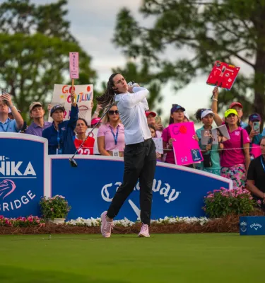 Caitlin Clark playing at The Annika Pro-Am Tournament