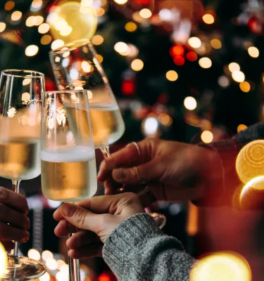 NYE wine toast.