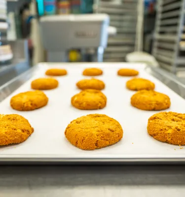 cookies on tray