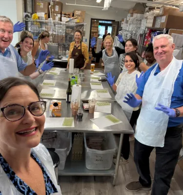 Chocolate making class.