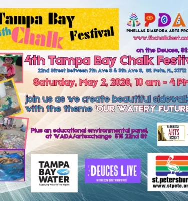 Tampa Bay 4th Chalk Festival 2026 event flyer poster.