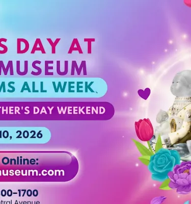 Mother's Day at Imagine Museum event flyer poster.