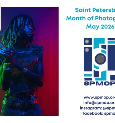 St. Pete Month of Photography 2026 event flyer poster.