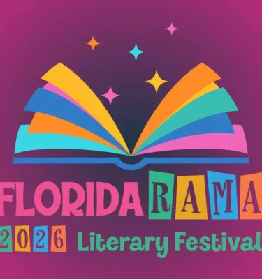 FloridaRAMA Literary Festival 2026 event flyer poster.