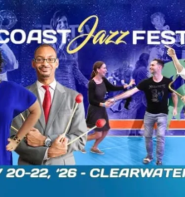 Suncoast Jazz Festival 2026 event flyer poster.