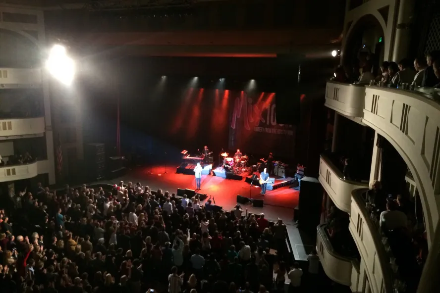 A shot of a concert at the Mahaffey Theater