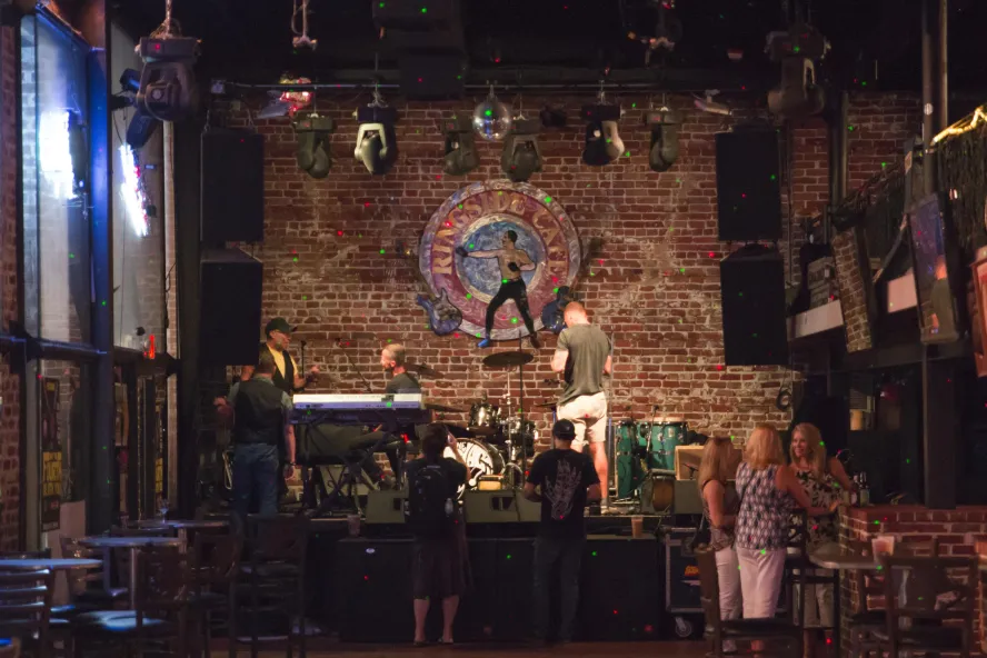 A sound check at the Ringside Cafe in downtown St. Pete