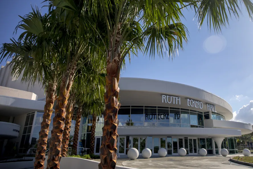 An exterior image of Ruth Eckerd Hall