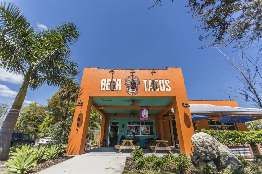 An exterior shot of Casita Taqueria in downtown St. Pete