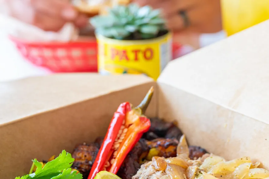 a tight shot of food from Bodega