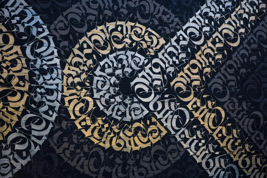 "The Great Utterance" Mural by Cryptik, Warehouse Arts District