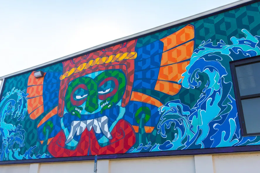 "Tlaloc" Mural by Daniel Borajas, EDGE District