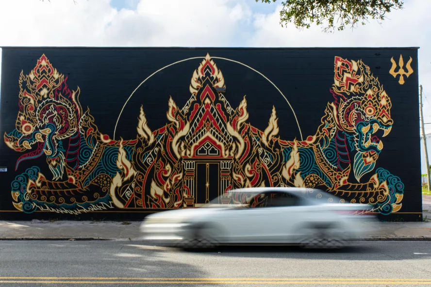 "Temple of Eternal Bliss" Mural by Pale Horse,  Warehouse Arts District