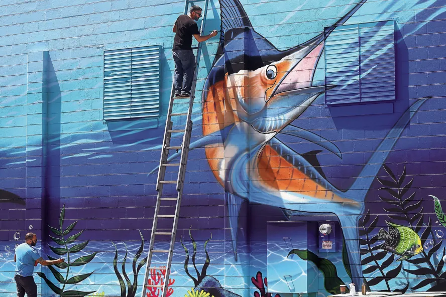 "Under the Sea" Mural by the Vitale Bros., Warehouse Arts District
