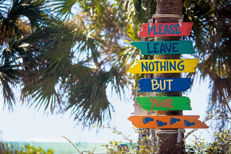 Indian Rocks Beach Leave nothing but footsteps
