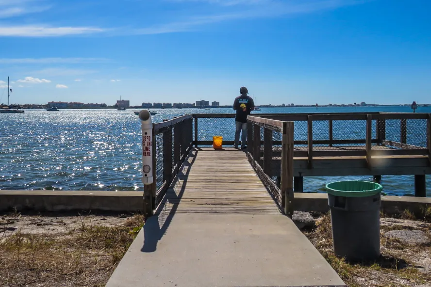 Boardwalk at Clam Bayou Nature Park.