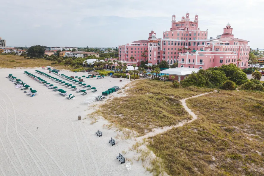 The Don CeSar Hotel as seen from the beach