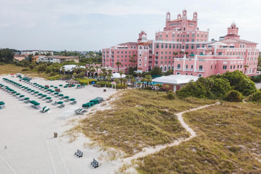The Don CeSar Hotel as seen from the beach