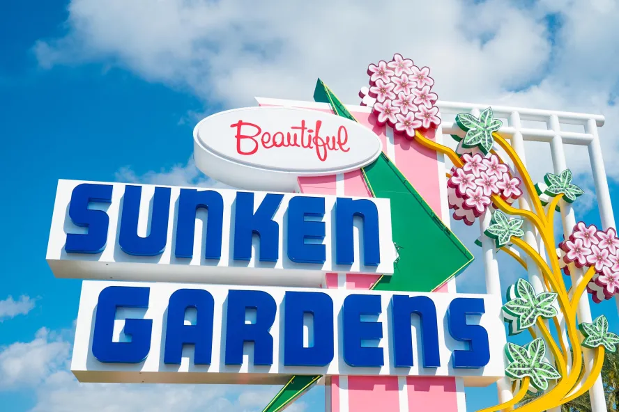 Sunken Gardens sign