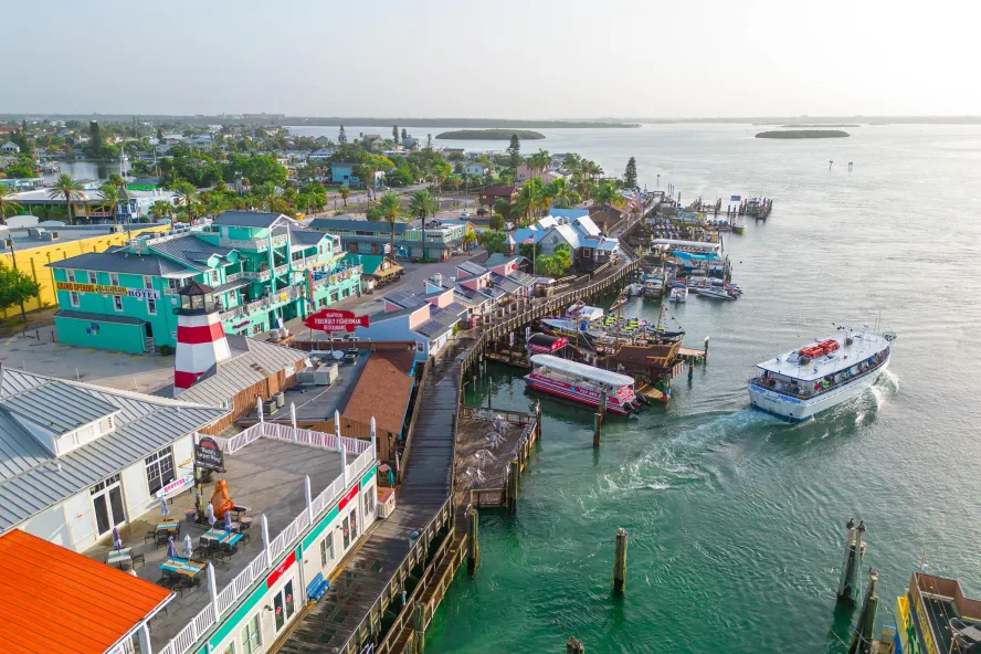 Aerial photo of John's Pass Village & Boardwalk