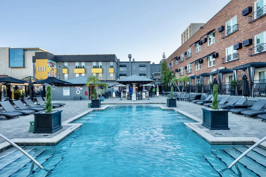 Pool area Hollander Hotel, downtown St. Petersburg Florida