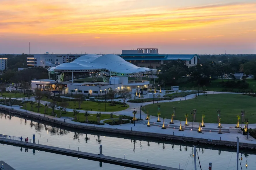Sunset view at Baycare Sound outdoor music venue