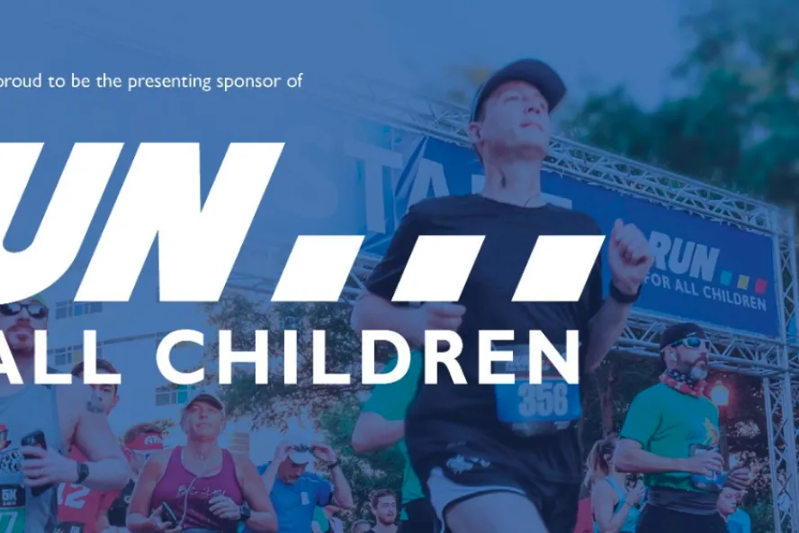 Run for All Children event flyer poster.