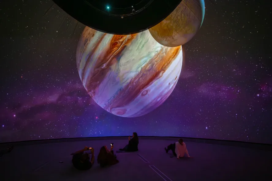 Pink Floyd Dark Side of the Moon immersive experience at the Dali Museum.