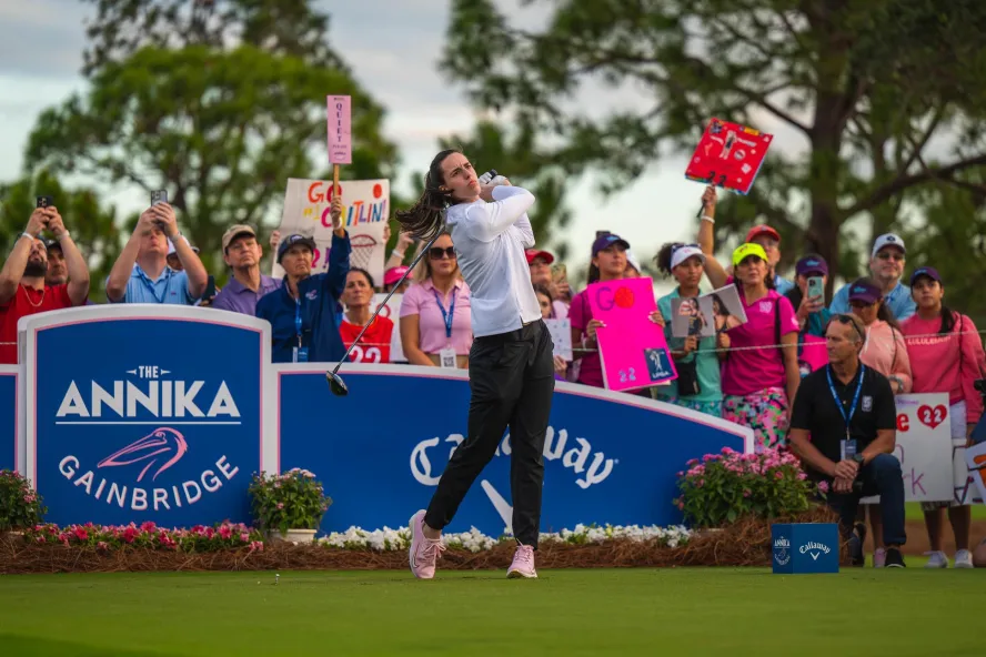 Caitlin Clark playing at The Annika Pro-Am Tournament