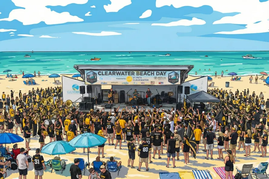 AI generated illustration of the ReliaQuest Clearwater Beach Day