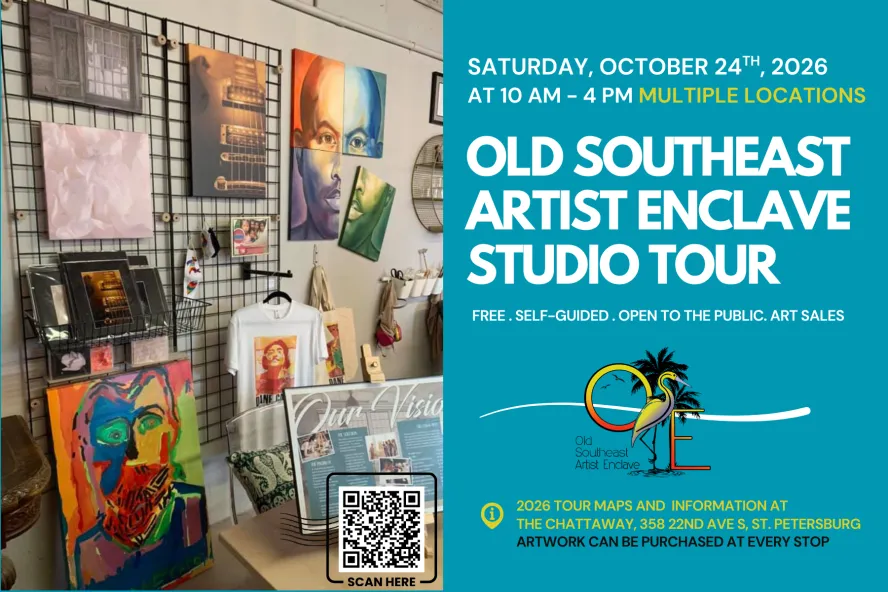 Art studio featuring multiple forms of artwork to buy.