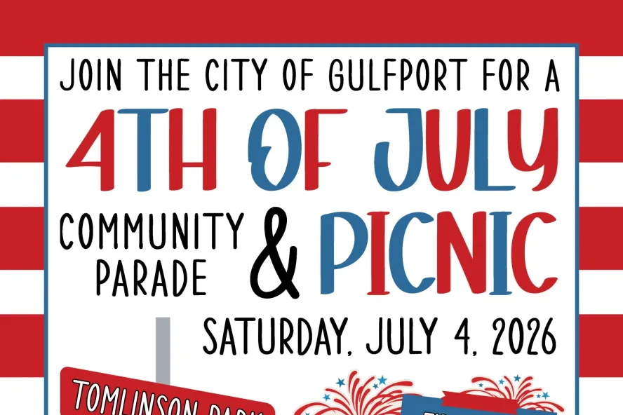 4th of July Picnic event flyer poster.