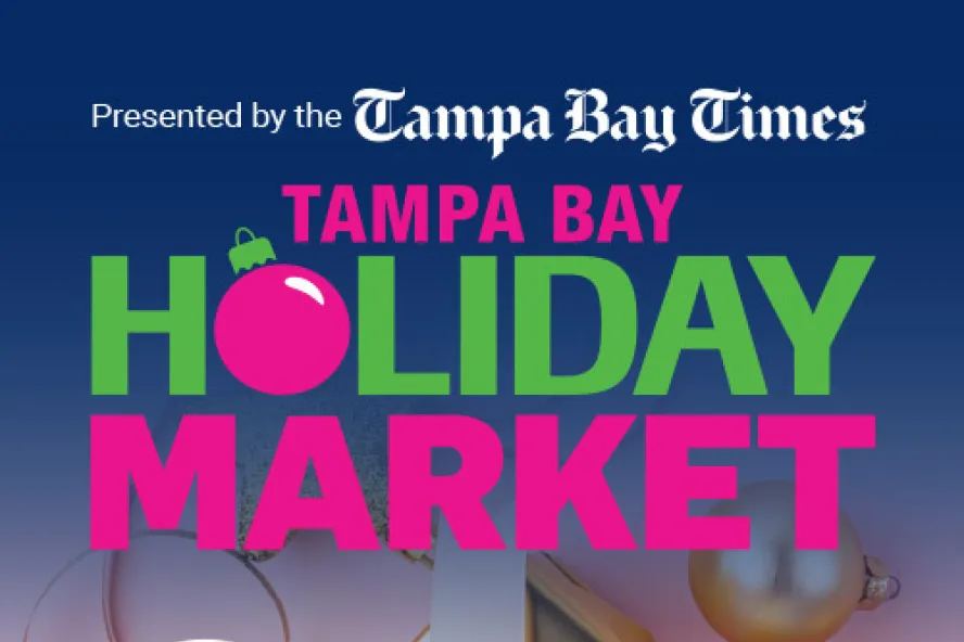 Tampa Bay Holiday Market 2026 event flyer poster.