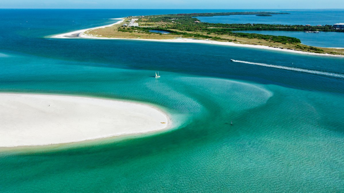 Luftaufnahme des Caladesi Island State Park