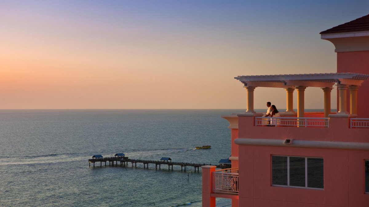 A sunset shot from the balcony of the Hyatt Regency Suite Terrace