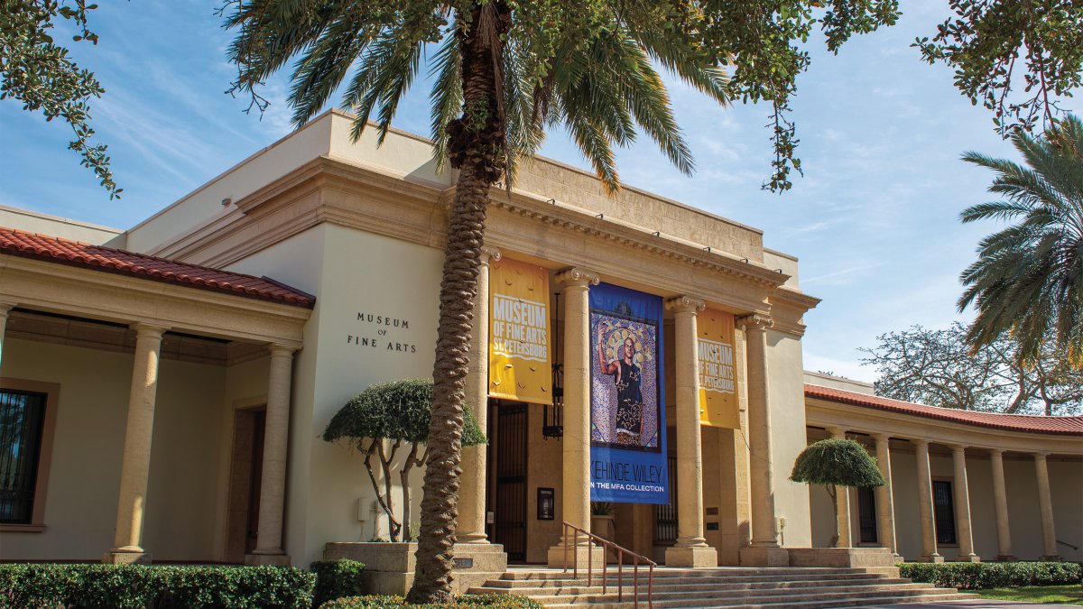 Uma imagem exterior do edifício do Museu de Belas Artes