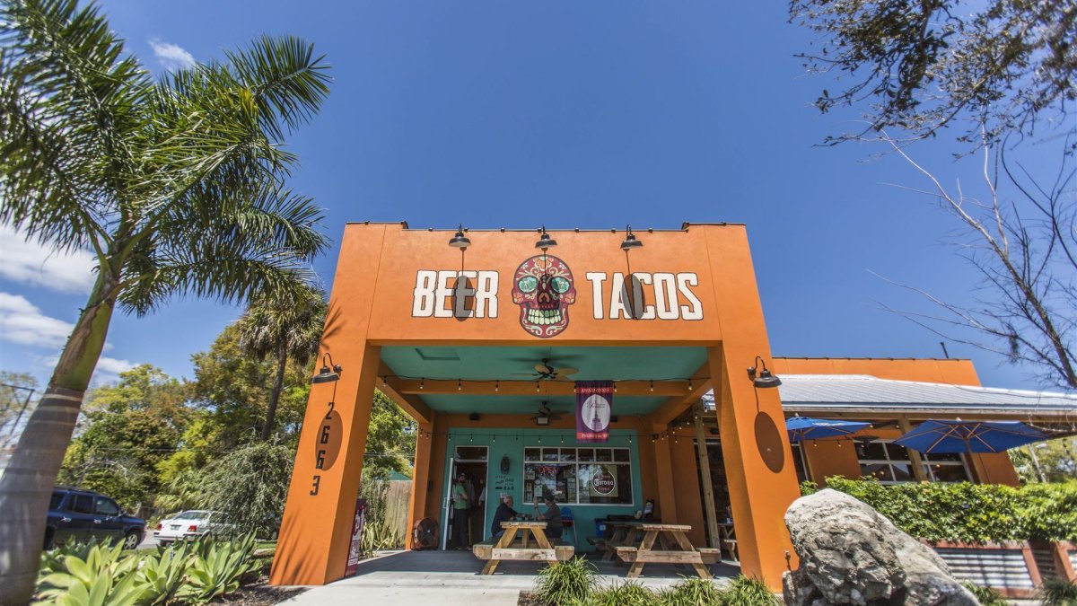 An exterior shot of Casita Taqueria in downtown St. Pete